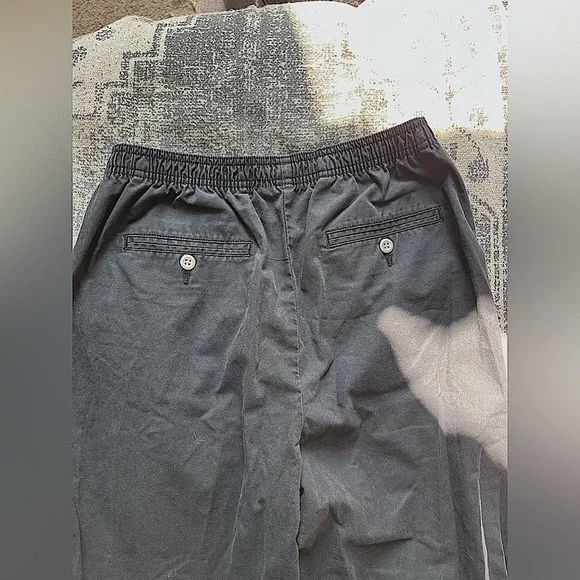 VTG 90s Black Wide Legged Versatile Pants with Embroidered Seams: Size MP - Picture 2 of 5